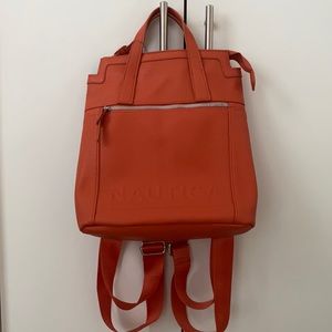 Orange NAUTICA backpack purse